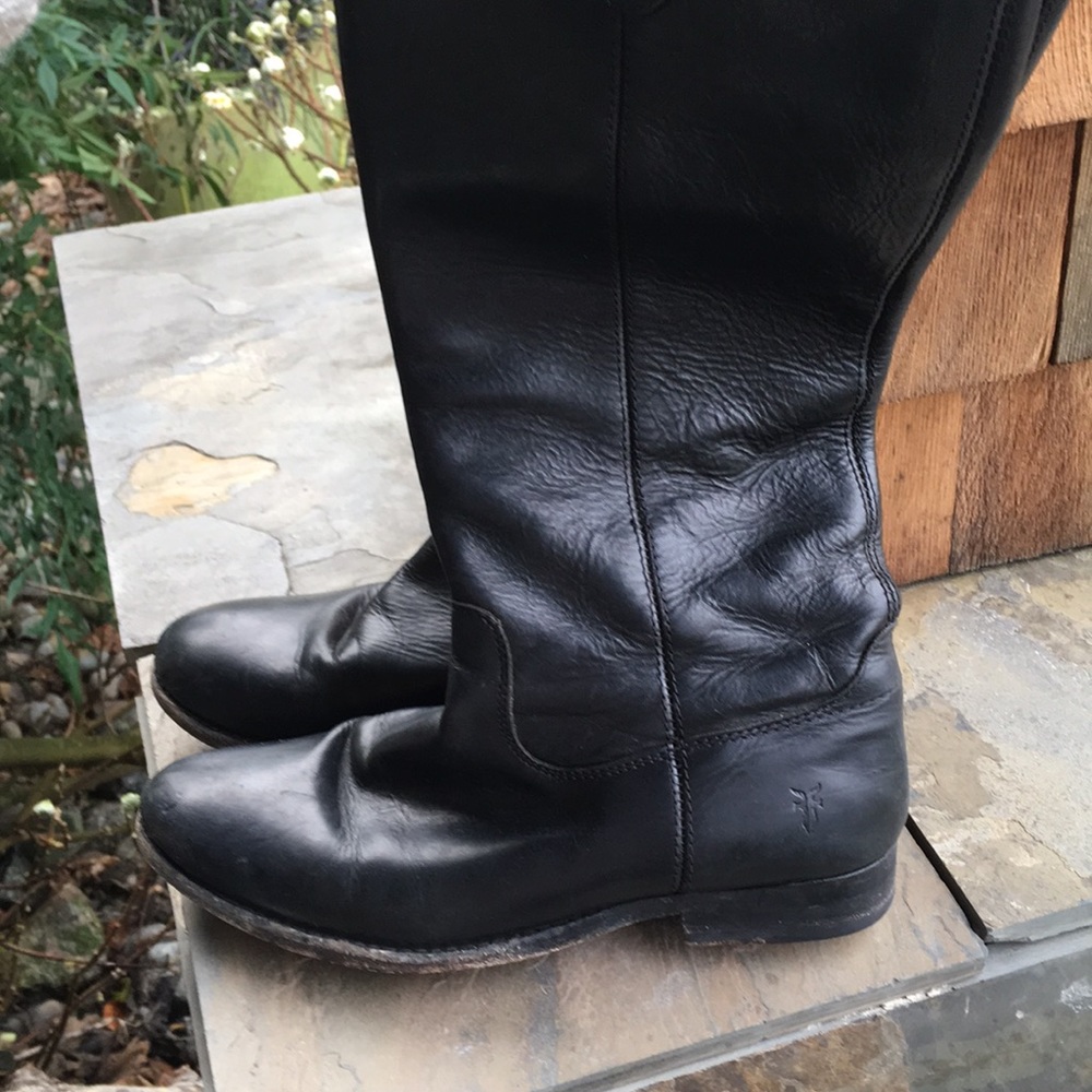 FRYE Melissa button leather tall boots